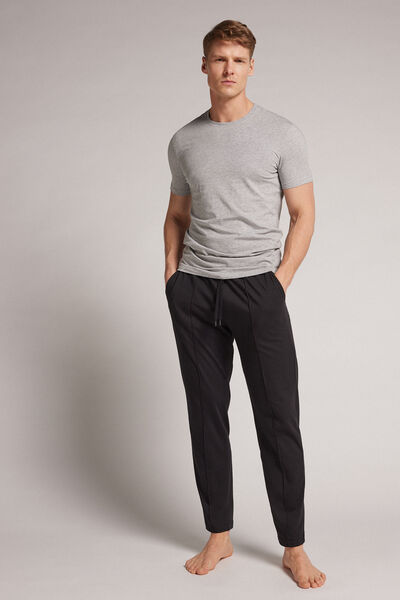 Pantalon long en coton avec nervure