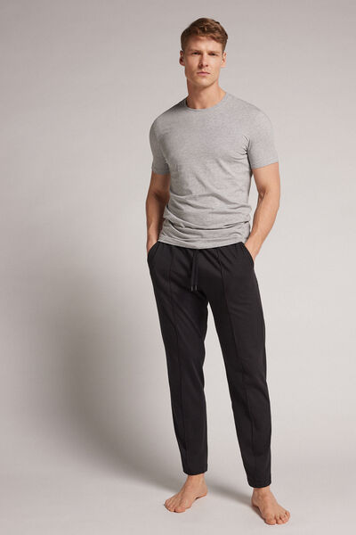 Cotton Trousers with Seam