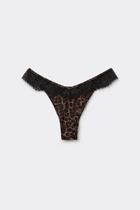 Tanga Estilo Años 80 Luxurious Leopard