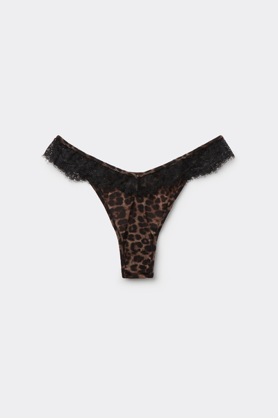 Luxurious Leopard ‘80s Style Thong