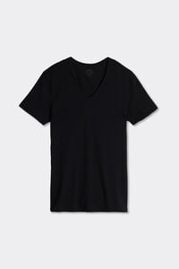 T-Shirt Scollo V in Cotone Superior Extrafine