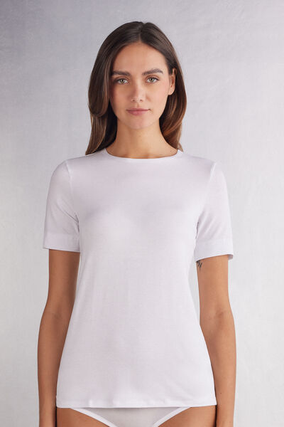 Maglia Manica Corta Girocollo in Micromodal