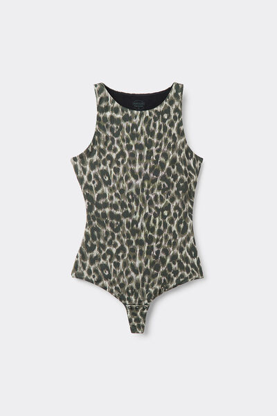 Body Spalla Larga Fresh Bamboo Stampa Safari Animalier