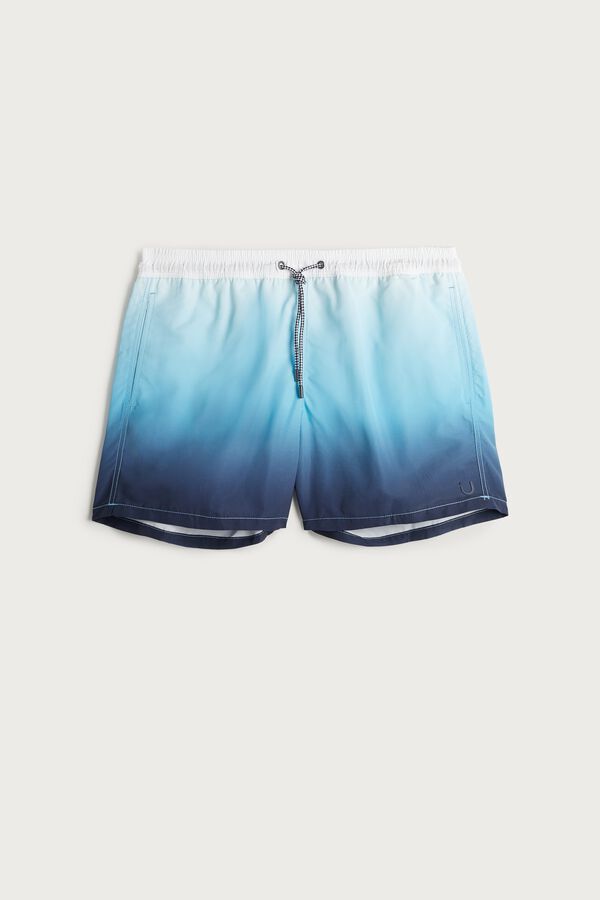 Pegaso Blue And White Ombre Print Swim Shorts Intimissimi