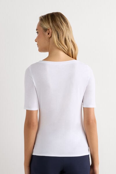 Camiseta con Cuello Barco en Fresh Bamboo