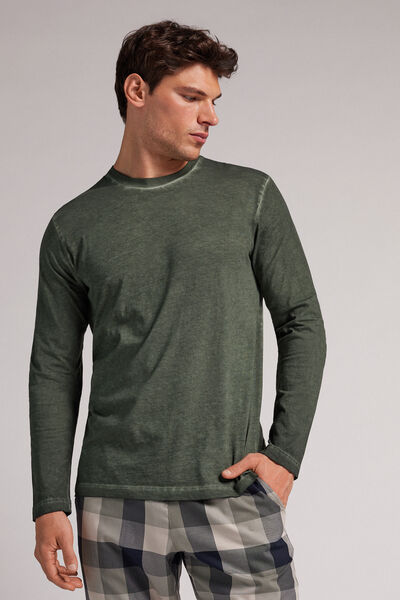 Washed Collection Long-Sleeved Cotton Top