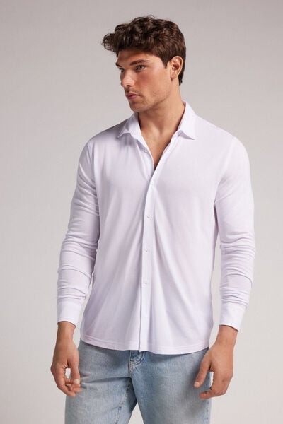 Silk and Modal Piqué Shirt