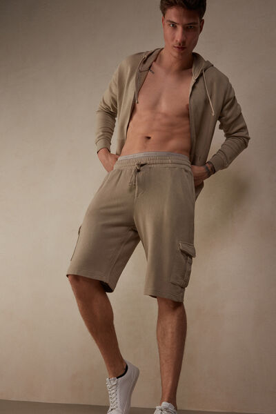 Krótkie Spodenki z Tkaniny Dresowej Washed Collection