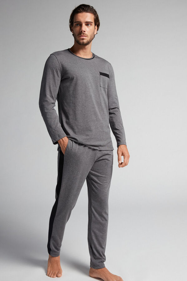 sobre Brillar surf Pijama Largo de Algodón Supima® Basic | Intimissimi