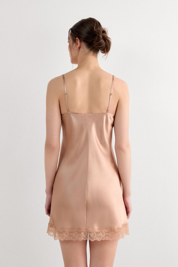 Zijden Slipdress met Kanten Detail