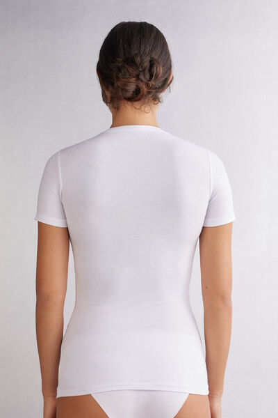 Short-Sleeved Stretch Superior Cotton Top