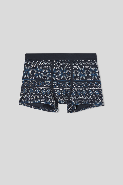 Boxershorts Norweger-Print aus elastischer Supima®-Baumwolle
