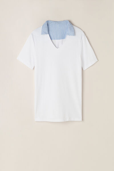 Early in the Morning Cotton Cloth Short Sleeve Top
