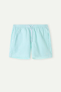 Striped Seersucker Swim Shorts