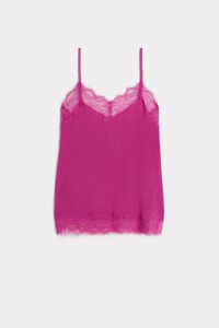 Top in Modal and Cashmere with Lace