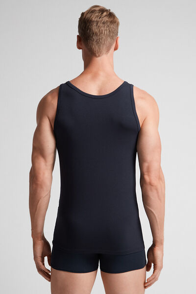 Sleeveless Vest Top with Round Neck