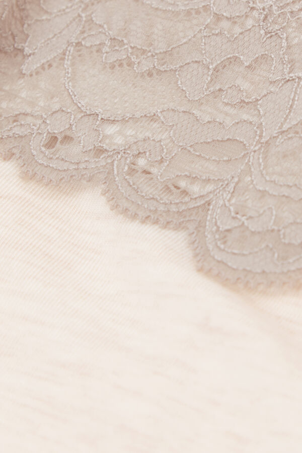 Lace Trim Full Length Pajamas Modal