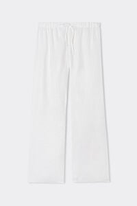 The Pure Linen リネンファブリック ドローストリング ロングパンツ