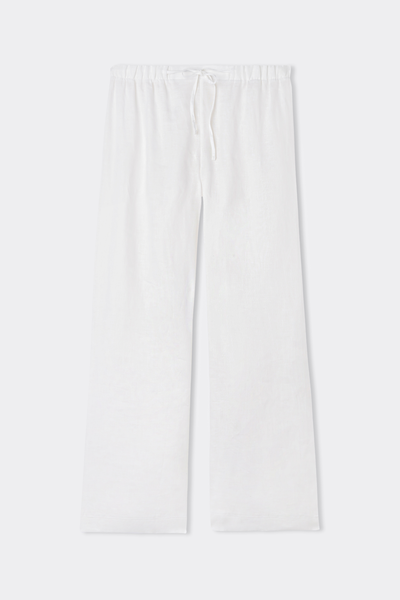 The Pure Linen リネンファブリック ドローストリング ロングパンツ