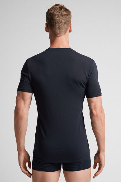 V-Neck Stretch Superior Cotton T-Shirt