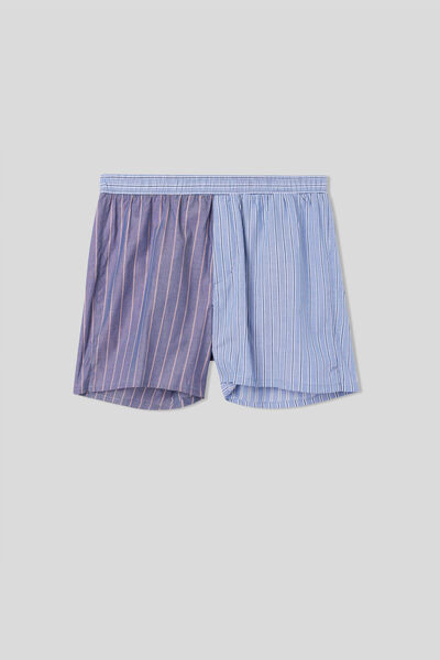 Plain-Weave Patchwork Stripe Boxers