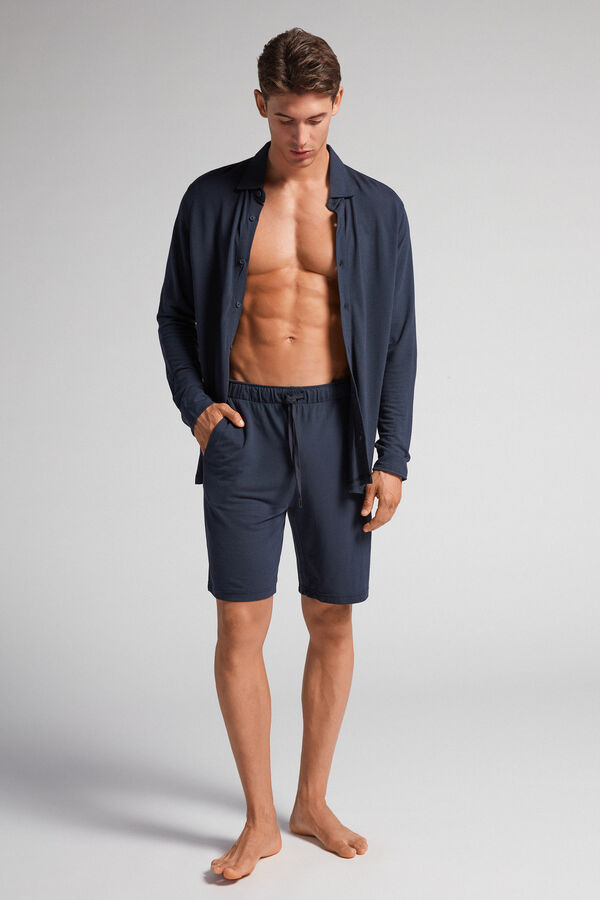 Silk and Modal Piqué Shorts