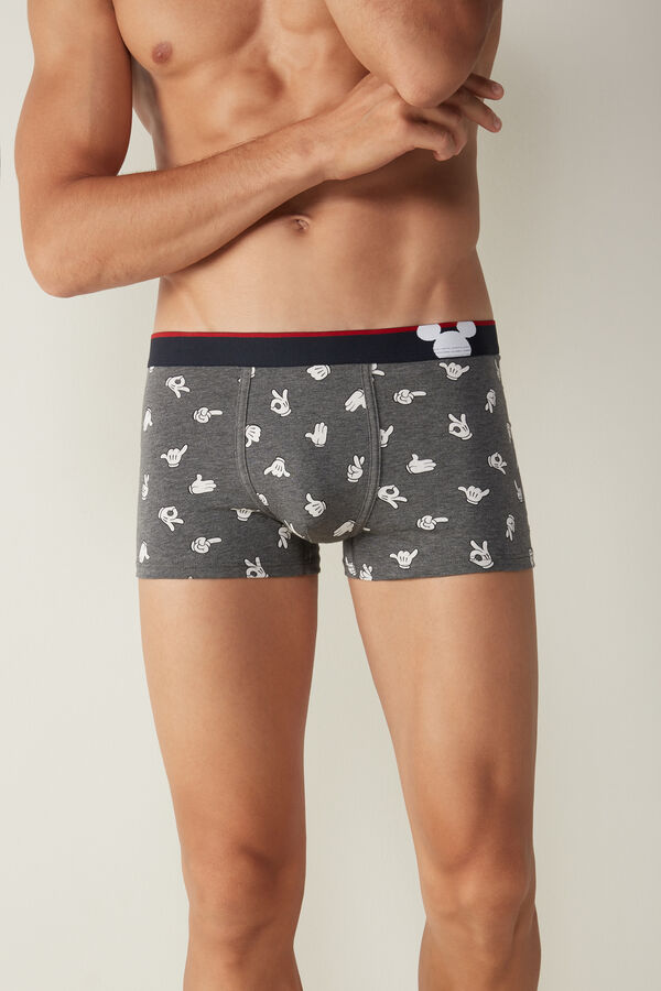 Mickey Hands Print Boxers in Stretch Supima® Cotton