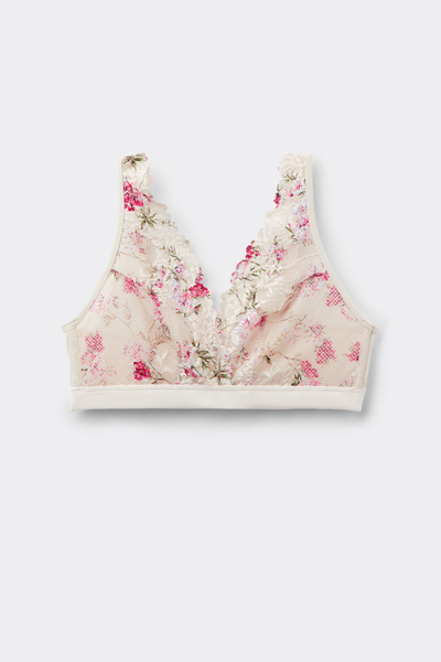 Tr&oacute;jkątny Biustonosz Lara z Nadrukiem Pretty Flowers