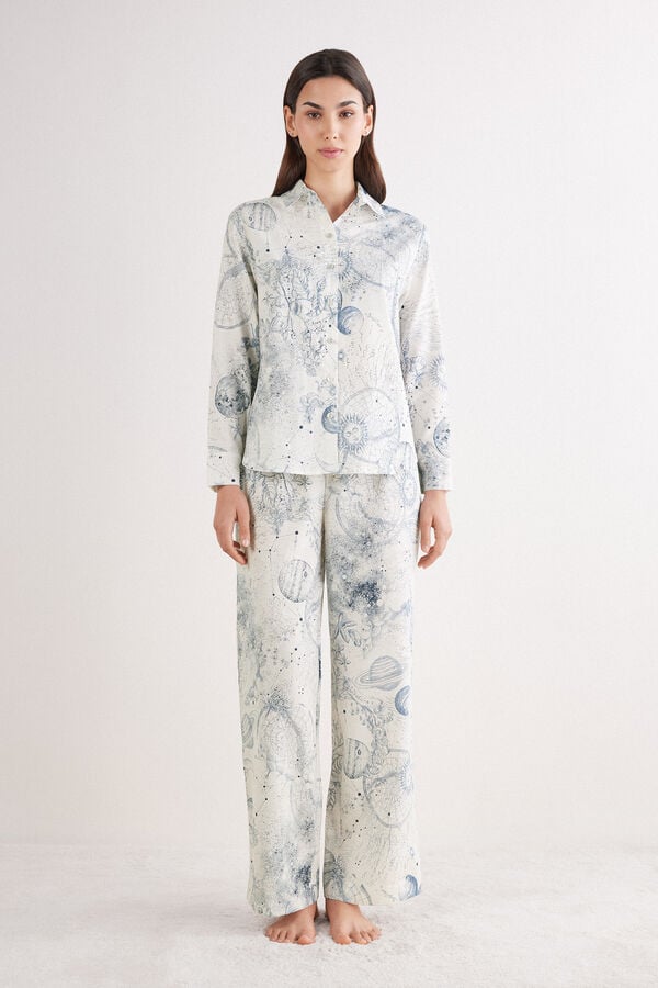 Luxury Dreams Long Linen and Cotton Pyjamas