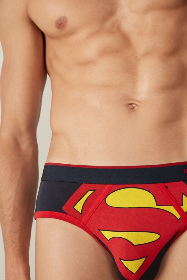 Calzoncillos de Algodón Supima® Elástico con Estampado de Logotipo de Superman