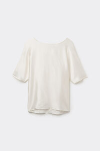 Short-Sleeved Silk and Modal Top