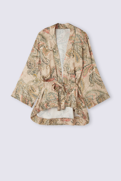 Kimono in Raso di Viscosa Golden Goddess