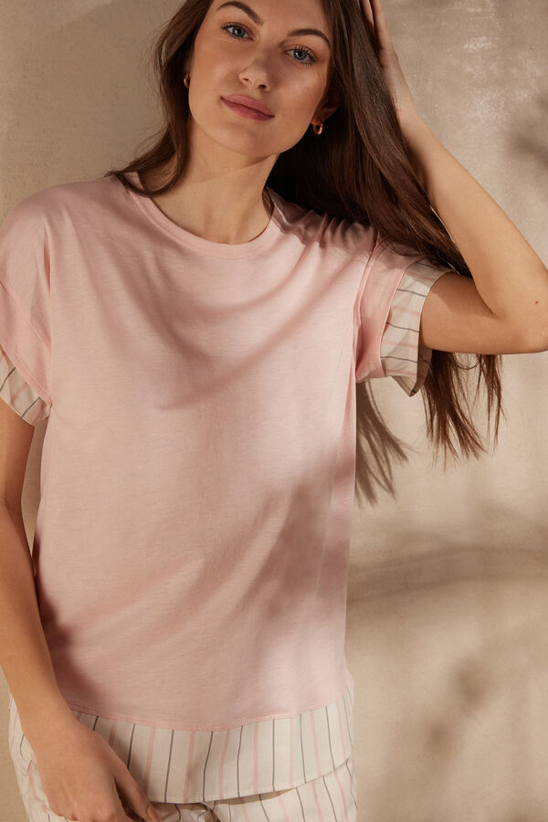 Soft Spring Short-Sleeved Cotton Top