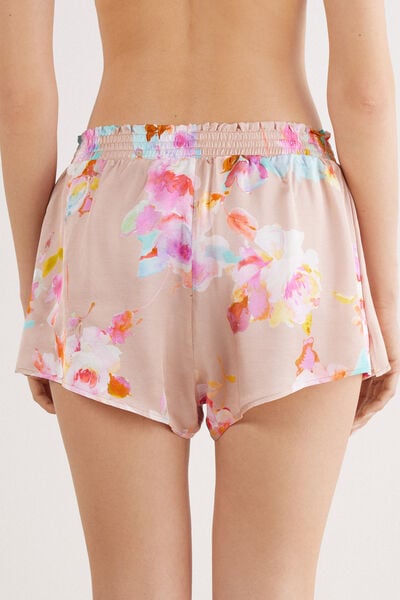 Pantaloncino in Raso di Viscosa Here Comes The Sun