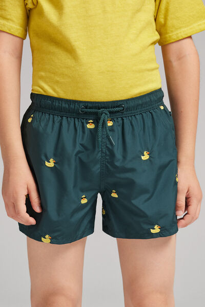 Costume Boxer Mare Bambino Ricamo Paperelle