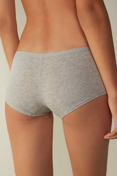 Natural Cotton Boy Short Panties