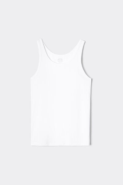 Tanktop Zonder Mouwen met Ronde Hals in Superieur Stretchkatoen
