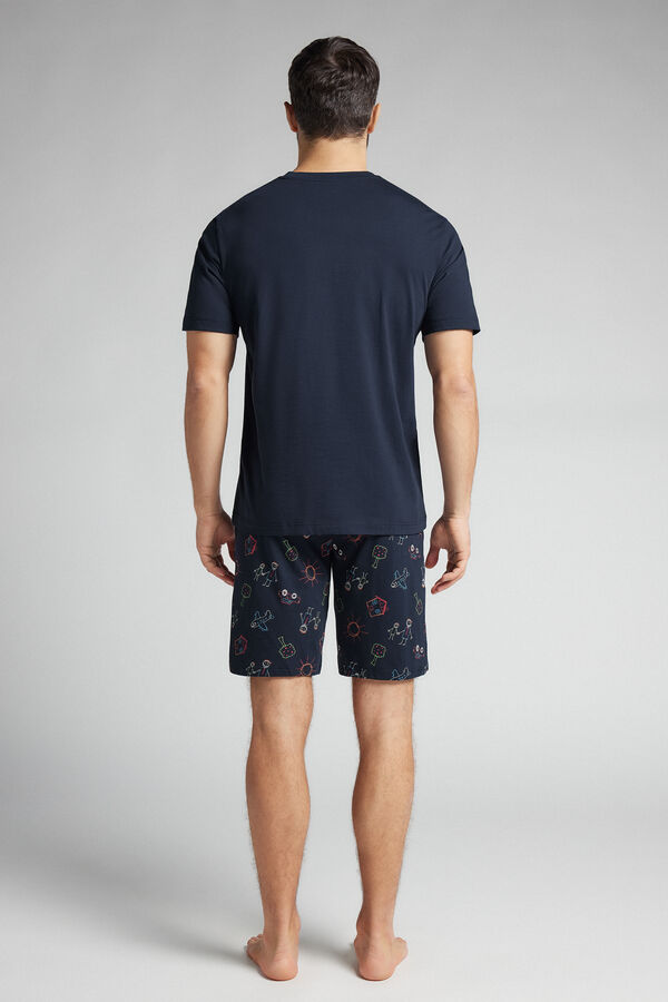 Pijama Curto em Algodão Super Dad
