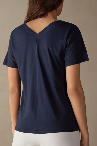 Kurzarmshirt mit V-Ausschnitt aus Supima®-Baumwolle Ultrafresh