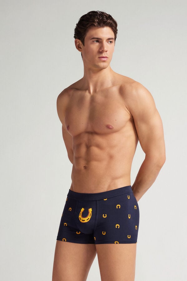 Superior Cotton Boxers with Horseshoe Print
