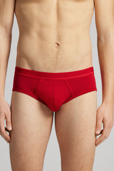 Stretch Supima® Cotton Brief with Logo Detail