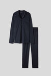 Cotton Open Full-Length Pyjamas with Polka-Dot Print