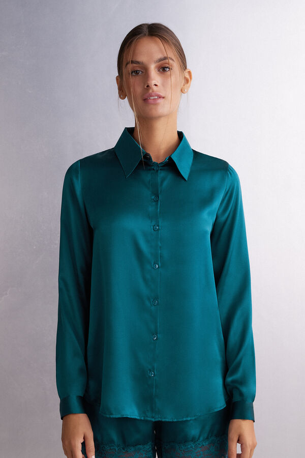 Chemise manches longues en soie