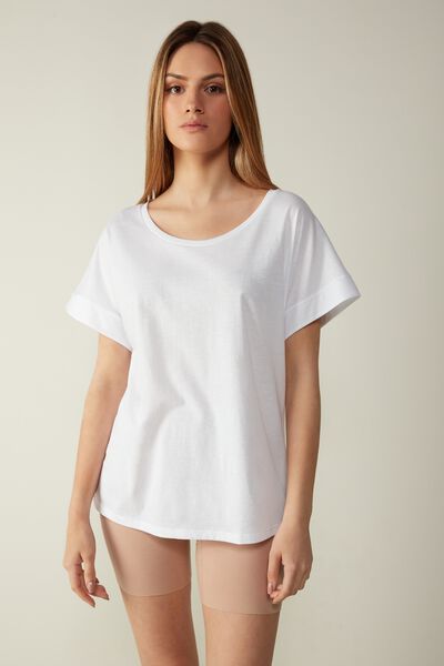 Short Sleeve Sweater in Supima® Ultrafresh Cotton with Doubled Edges