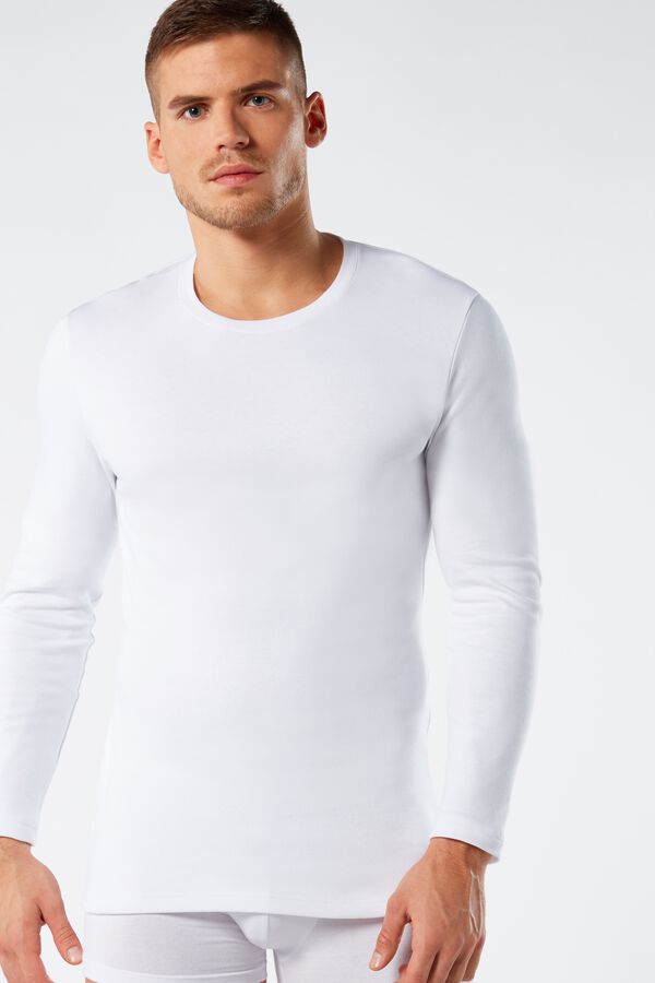 Long-Sleeve Warm-Handle Cotton Top