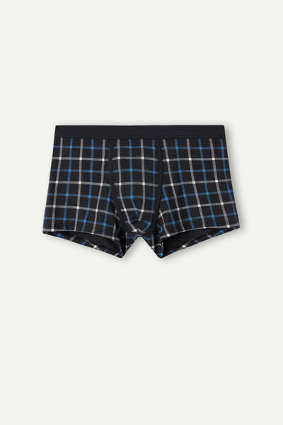 Blue Check Stretch Supima® Cotton Boxers