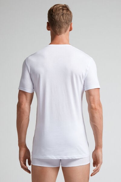T-Shirt Manches Courtes Ras de Cou en Coton Supima® Extra-Fin