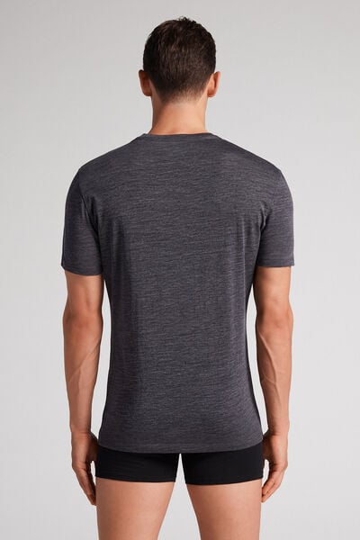 Kortärmad t-shirt i stretchig merinoull