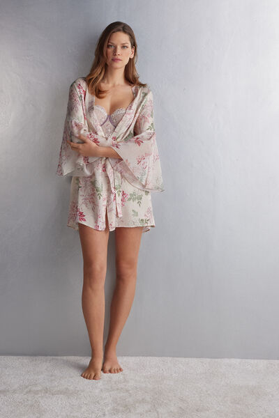 Nighties Short Length Women's Viscose Floral Babydoll Nightwear at
