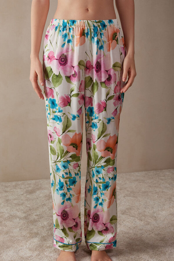 Botanical Lyrics Full Length Satin Pants